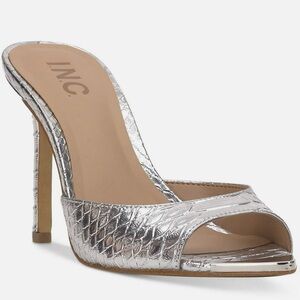 INC Amra Womens Faux Leather Slide Heels